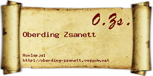 Oberding Zsanett névjegykártya
